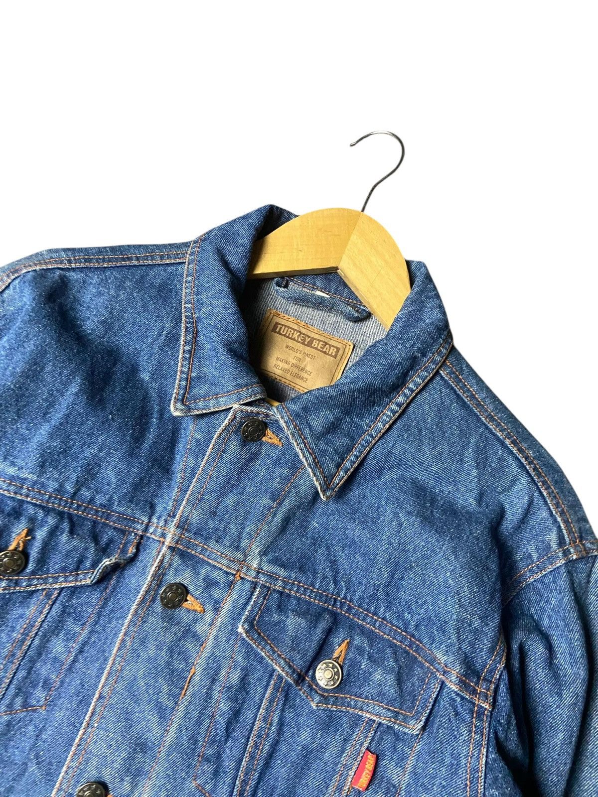 Japanese Brand Turkey Bear Relaxed Fit Denim Jeans Jacket (170) Size US XS / EU 42 / 0 - 4 Thumbnail