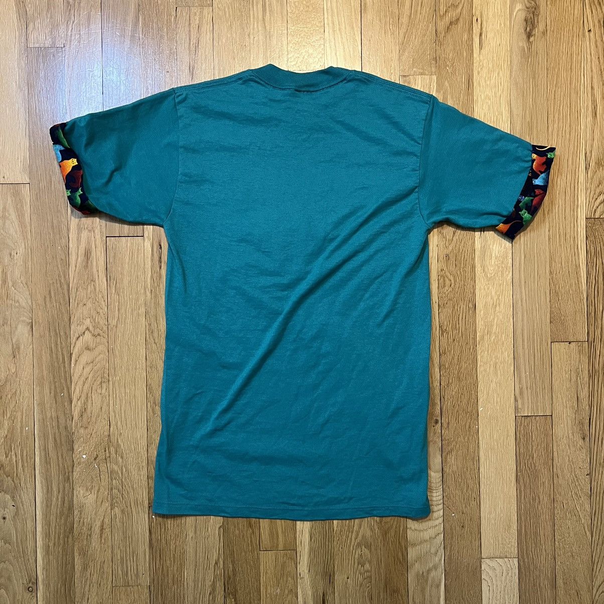 Jerzees Vintage Jerzees Cats Teal T Shirt Small Size US S / EU 44-46 / 1 - 5 Thumbnail