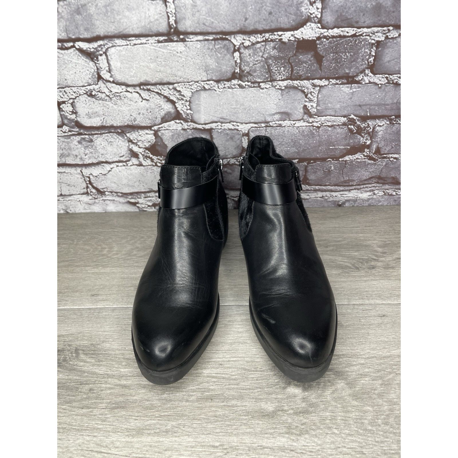 Other GRAVITY DEFYER Calf Hair Buckle Leather Ankle Boots Booties Size US 8 / IT 38 - 15 Thumbnail