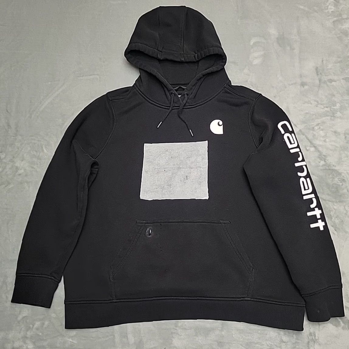 Carhartt VINTAGE Carhartt Hoodie Womens XXL 20 Black Relaxed Hooded Work Pullover Sweatshirt Size XXL / US 16-18 / IT 52-54 - 2 Thumbnail