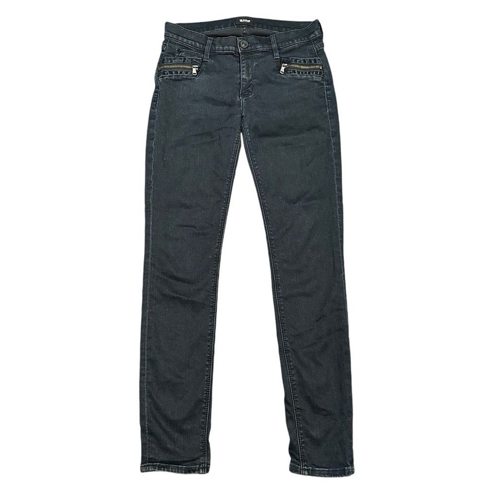 HUDSON CHIMERA Super Skinny back zippers SZ 26 BLACK WILD