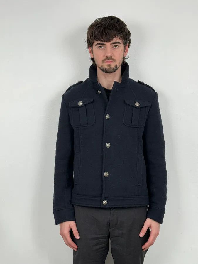 Daniele Alessandrini 2000s Daniele Alessandrini Navy Wool Classy Jacket Size US M / EU 48-50 / 2 - 1 Thumbnail