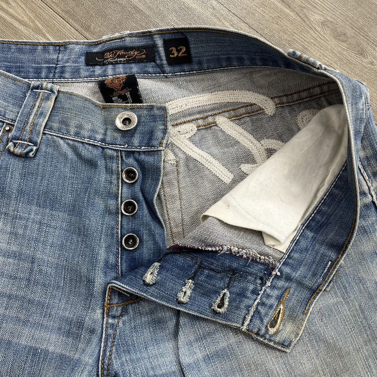 Ed Hardy Vintage Ed Hardy Distressed Embroidery Y2K Baggy Jeans Size US 32 / EU 48 - 13 Thumbnail