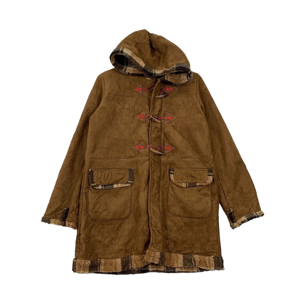 Japanese Brand TITICACA Toggle Button Wool Hoodie Duffle Coat Jacket Size US L / EU 52-54 / 3 - 1 Thumbnail