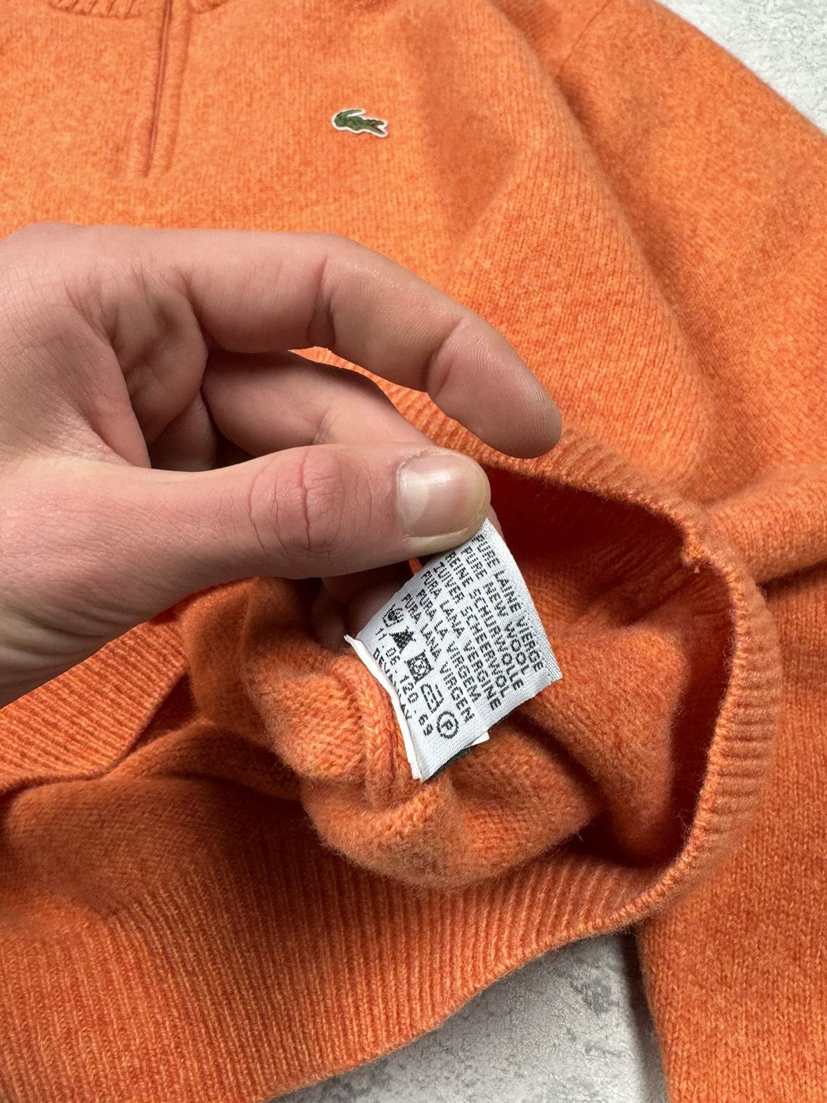 Lacoste Lacoste Half Zip Knit Sweater Orange Size 7 Size US L / EU 52-54 / 3 - 12 Thumbnail