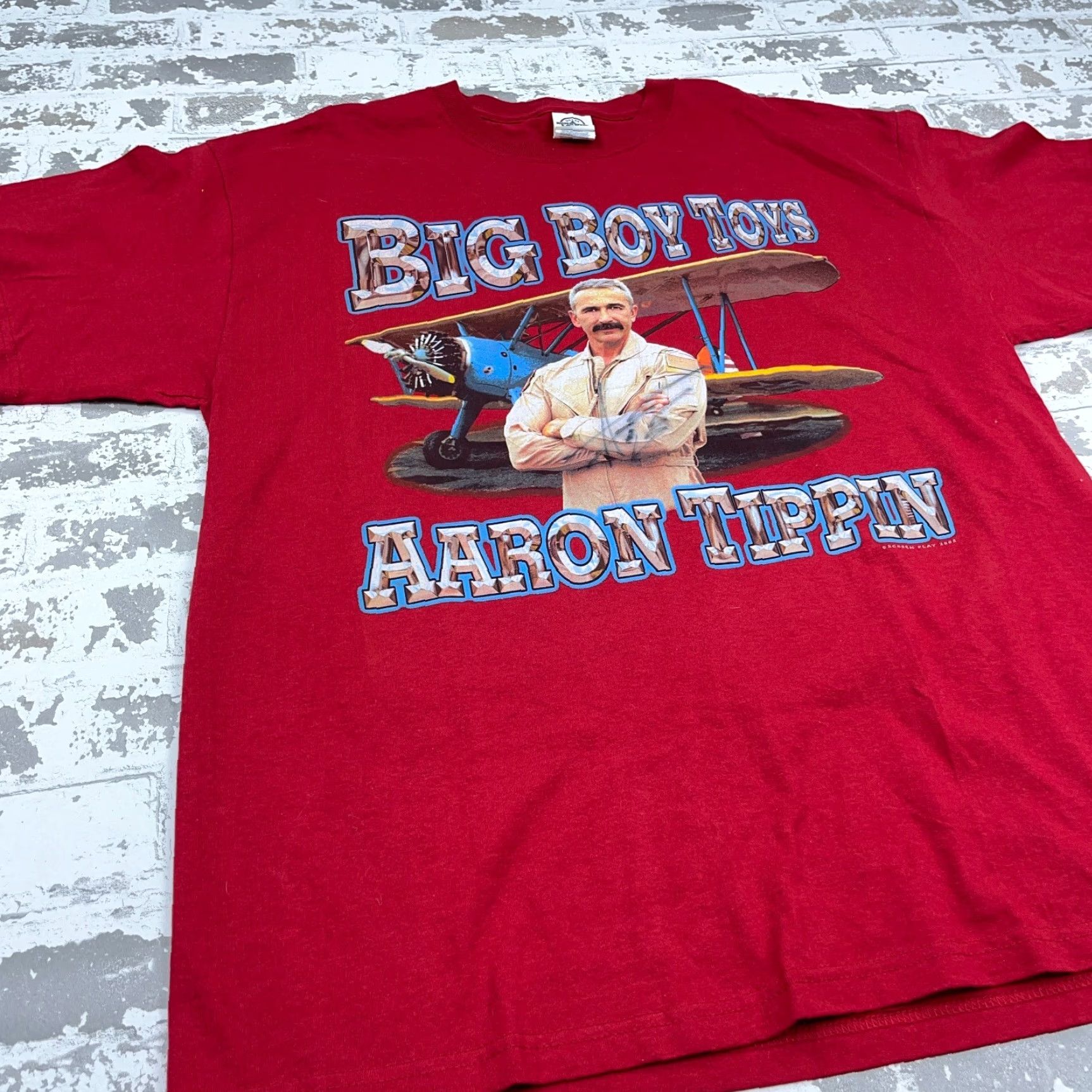 Fruit Of The Loom VINTAGE Aaron Tippin Graphic Print Shirt Men XL Black Country Music Tour 90s SIGNED Size US XL / EU 56 / 4 - 5 Thumbnail