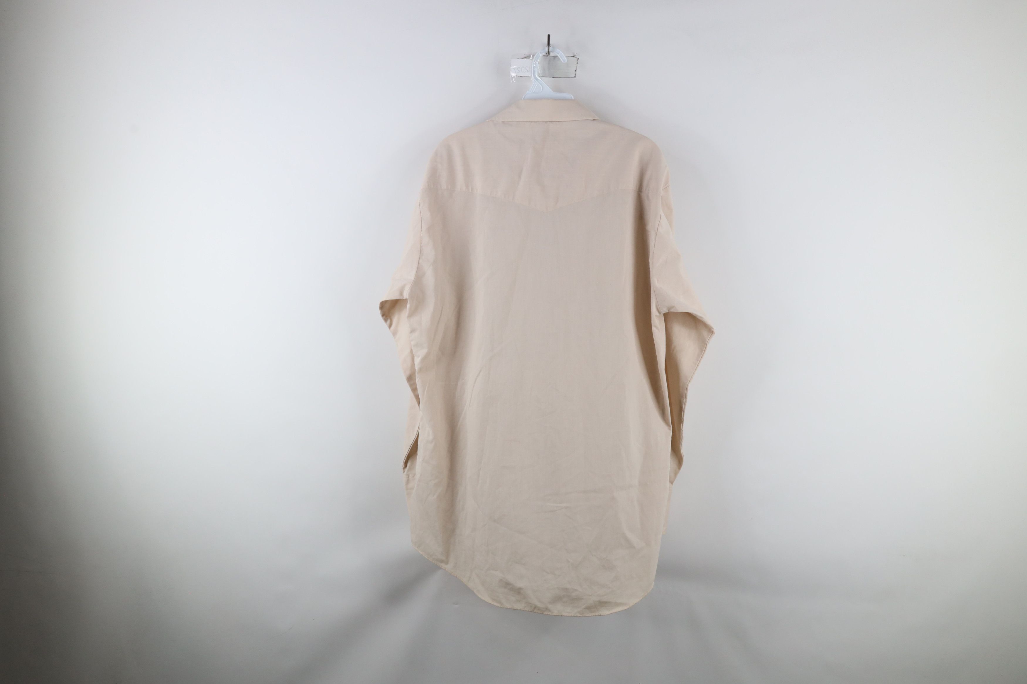 Vintage Vintage 70s Rockabilly Snap Button Western Rodeo Shirt Beige Size US M / EU 48-50 / 2 - 10 Thumbnail