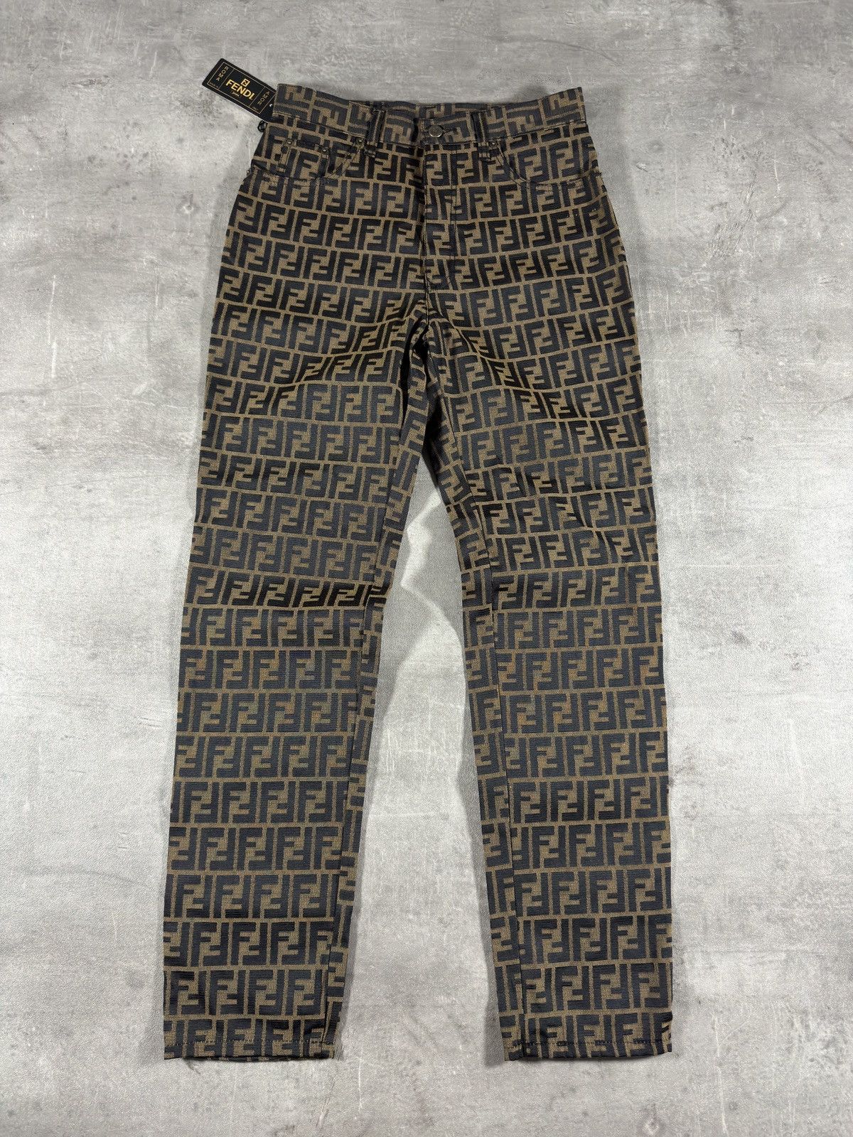 Fendi Fendi Zucca Monogram Pants – Brown Black Size 28" / US 6 / IT 42 - 4 Thumbnail