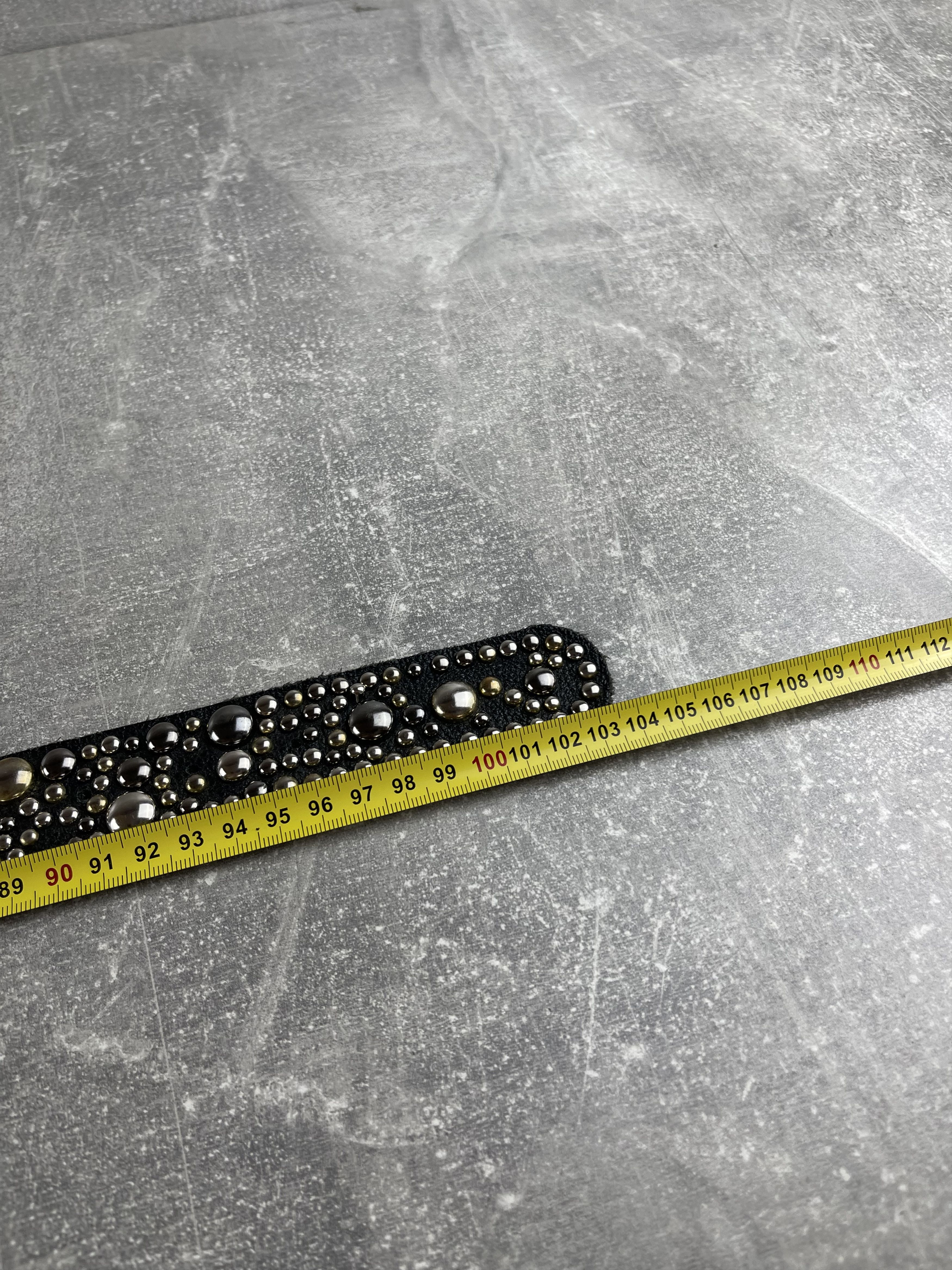 Seditionaries Y2K vintage leather green avant garde rhinestones belt Size ONE SIZE - 6 Thumbnail