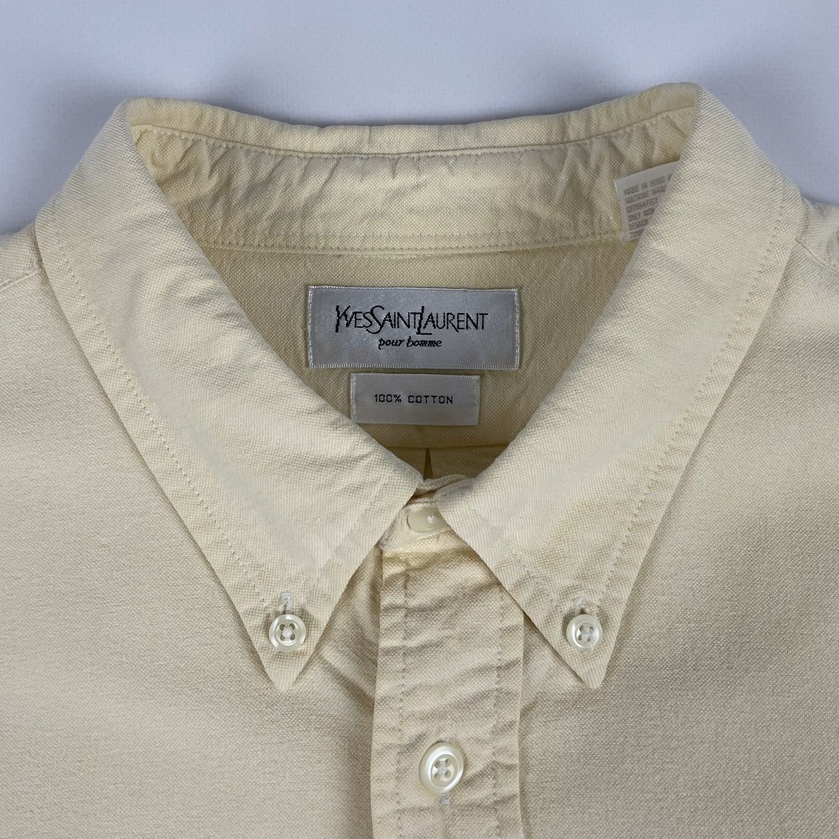 Yves Saint Laurent Vintage Yves Saint Lauren YSL cotton Shirt Button up Size US XL / EU 56 / 4 - 5 Thumbnail