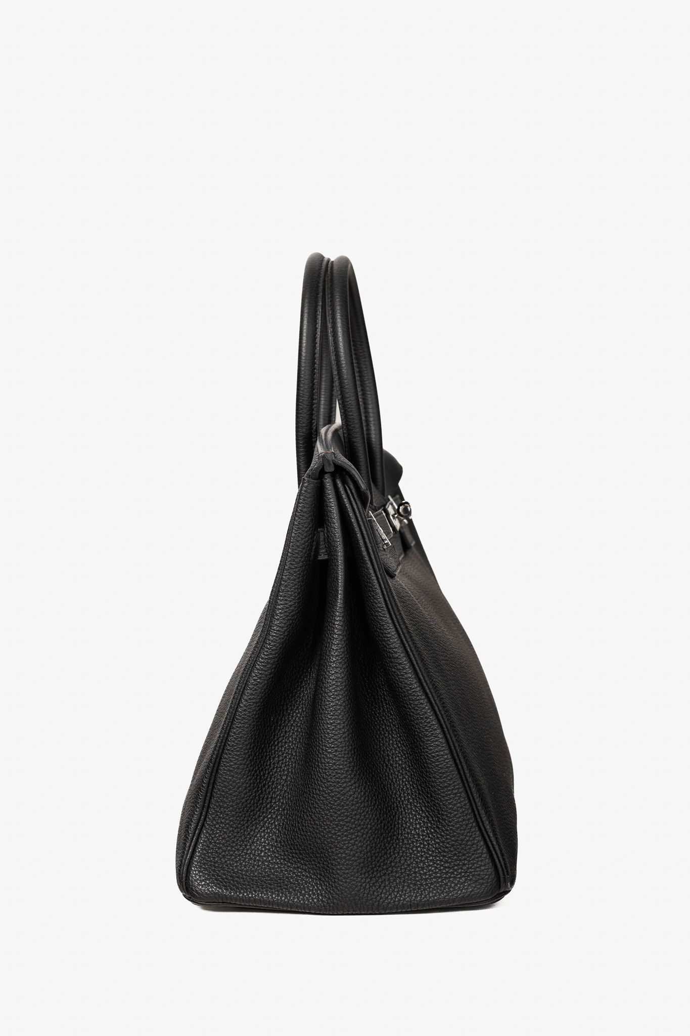 Hermes Hermes Birkin 35 Black Taurillon Clemence Leather Tote Size ONE SIZE - 3 Thumbnail
