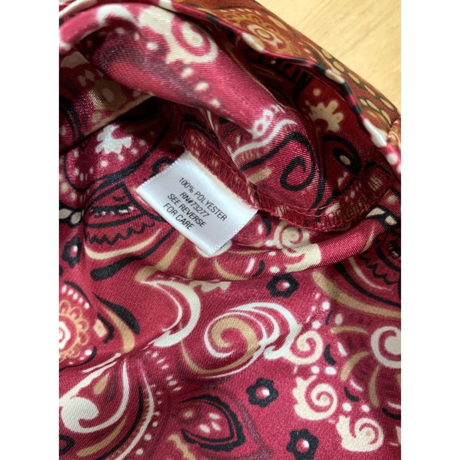 Croft & Barrow Croft & Barrow Button-Up Shirt Womens Long Sleeve Paisley 100% Polyester Multicolor Casual Size M / US 6-8 / IT 42-44 - 6 Thumbnail