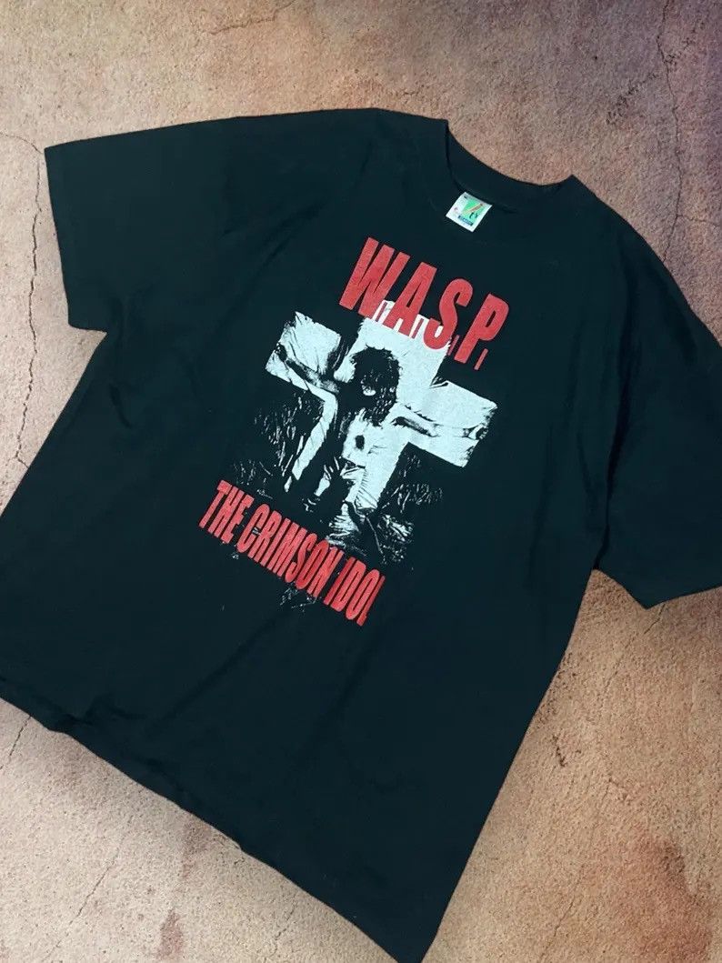 Band Tees × Vintage WASP The Crimson Idol Vintage Bandshirt W.A.S.P. T-shirt Size US XL / EU 56 / 4 - 2 Thumbnail