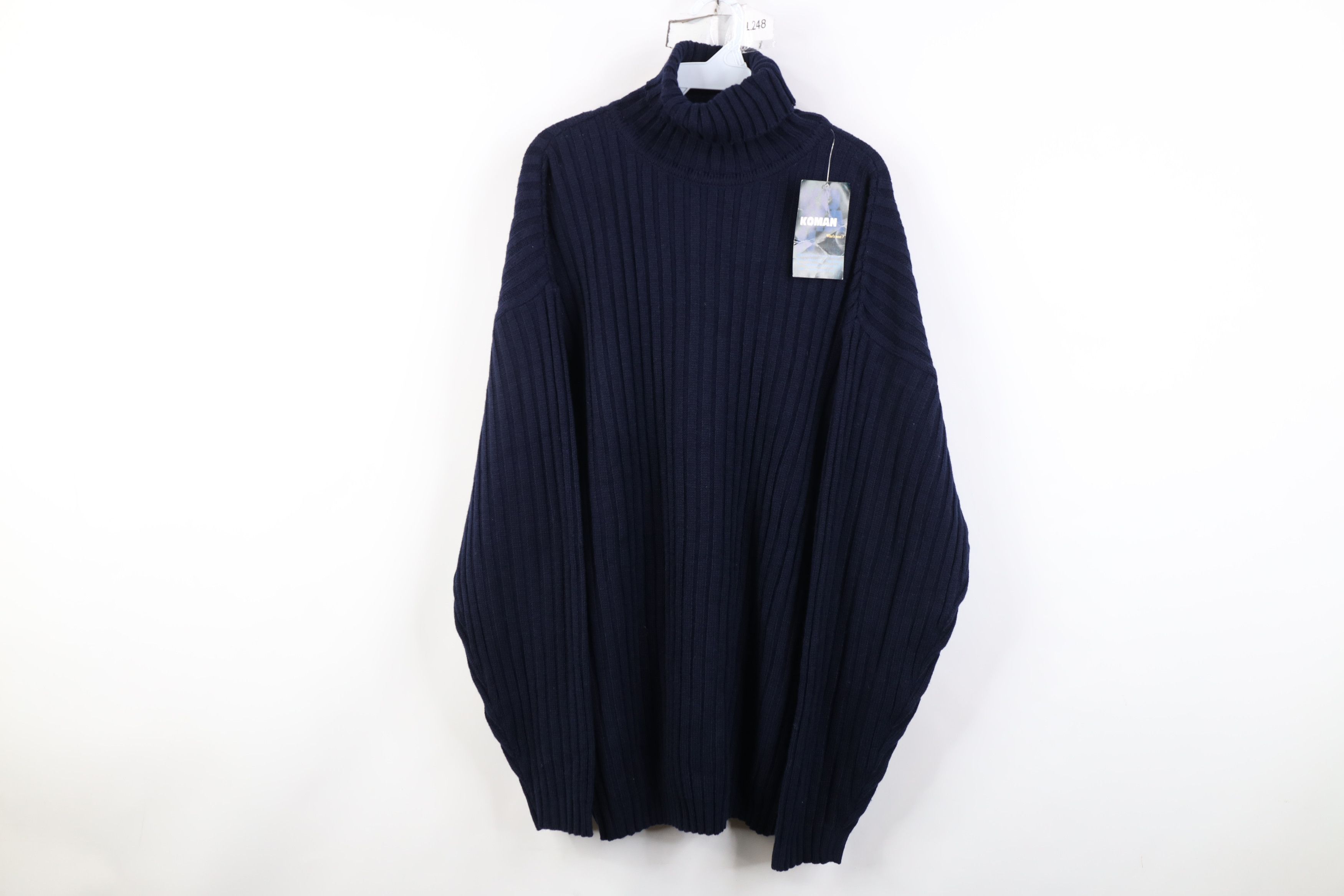 Vintage Deadstock Vintage 90s Y2K Streetwear Knit Turtleneck Sweater Size US L / EU 52-54 / 3 - 1 Thumbnail
