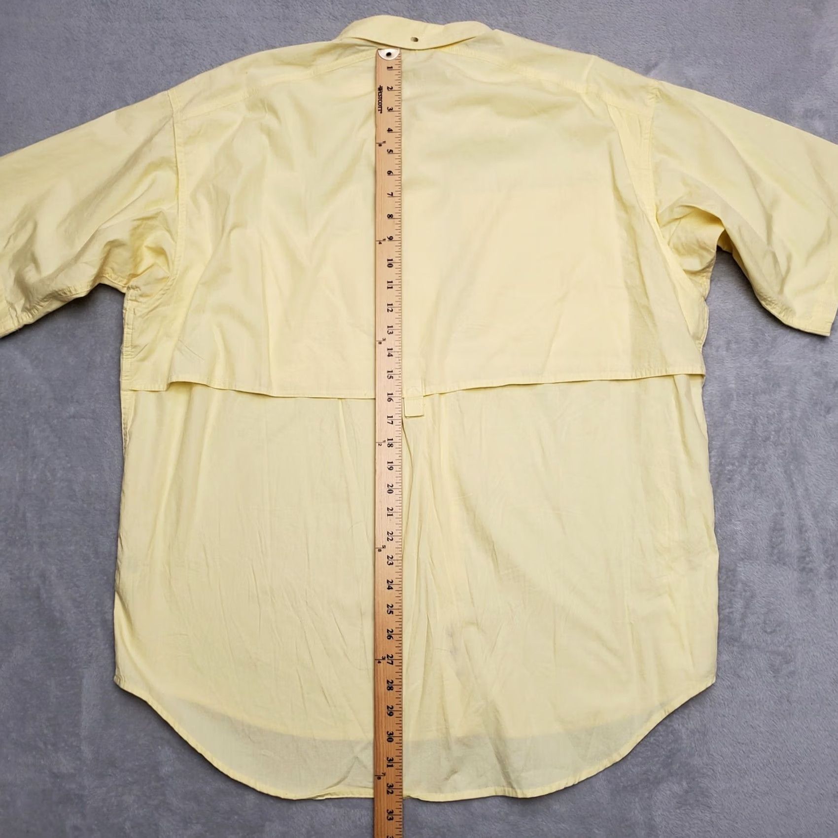 Vintage Cabela's Shirt Mens XL Yellow Vented Short Sleeve Outdoor Fishing Hike Button-Up Casual Canvas Cotton UV Pockets Solid Size US XL / EU 56 / 4 - 7 Thumbnail