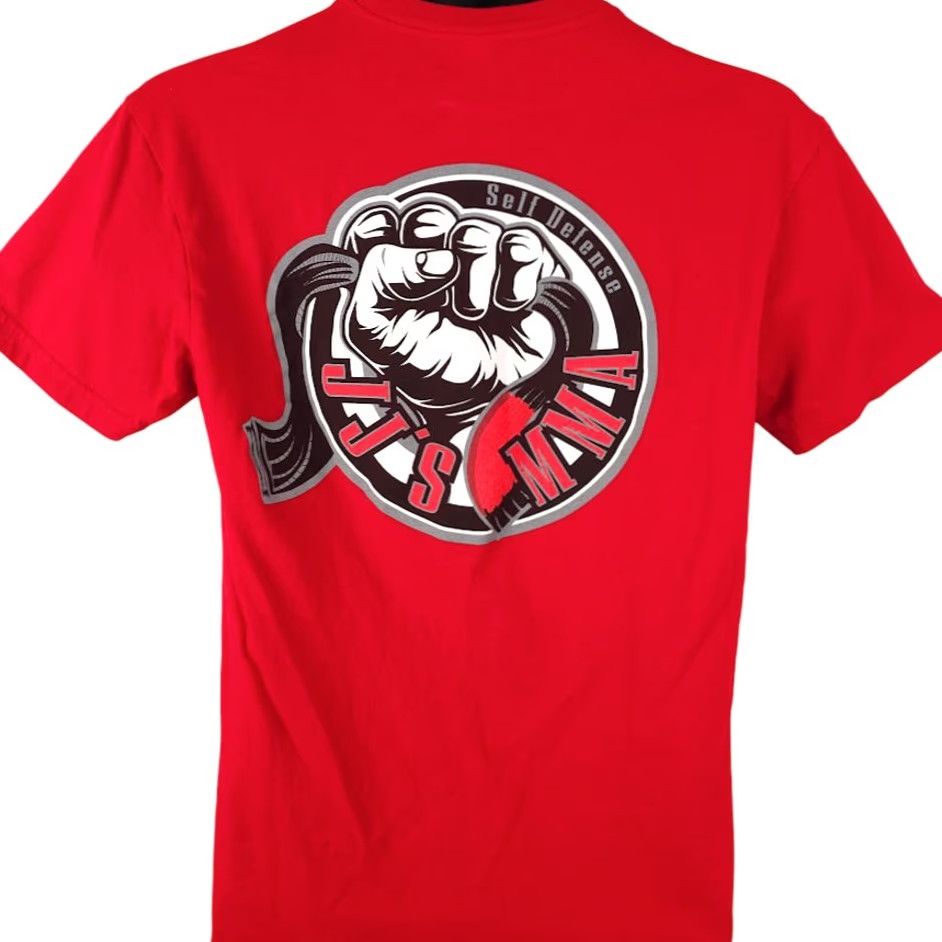 Next Level JJs MMA T Shirt Mens Size Small Red Self Defense Mixed Martial Arts Made In USA Size US S / EU 44-46 / 1 - 4 Thumbnail