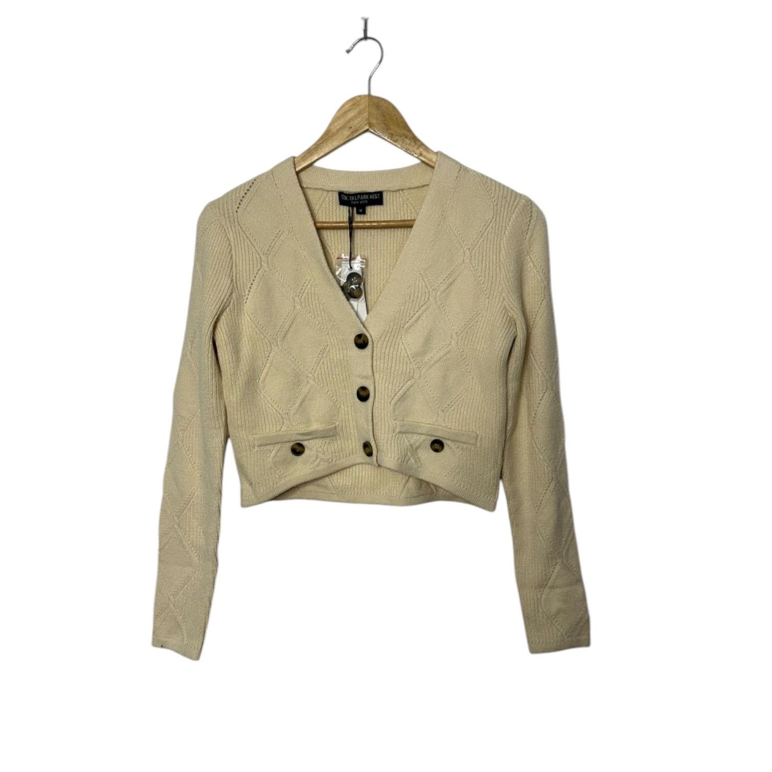 Central Park West Central Park West Bone Ivory Bella Cable Cardigan Medium Size M / US 6-8 / IT 42-44 - 2 Thumbnail