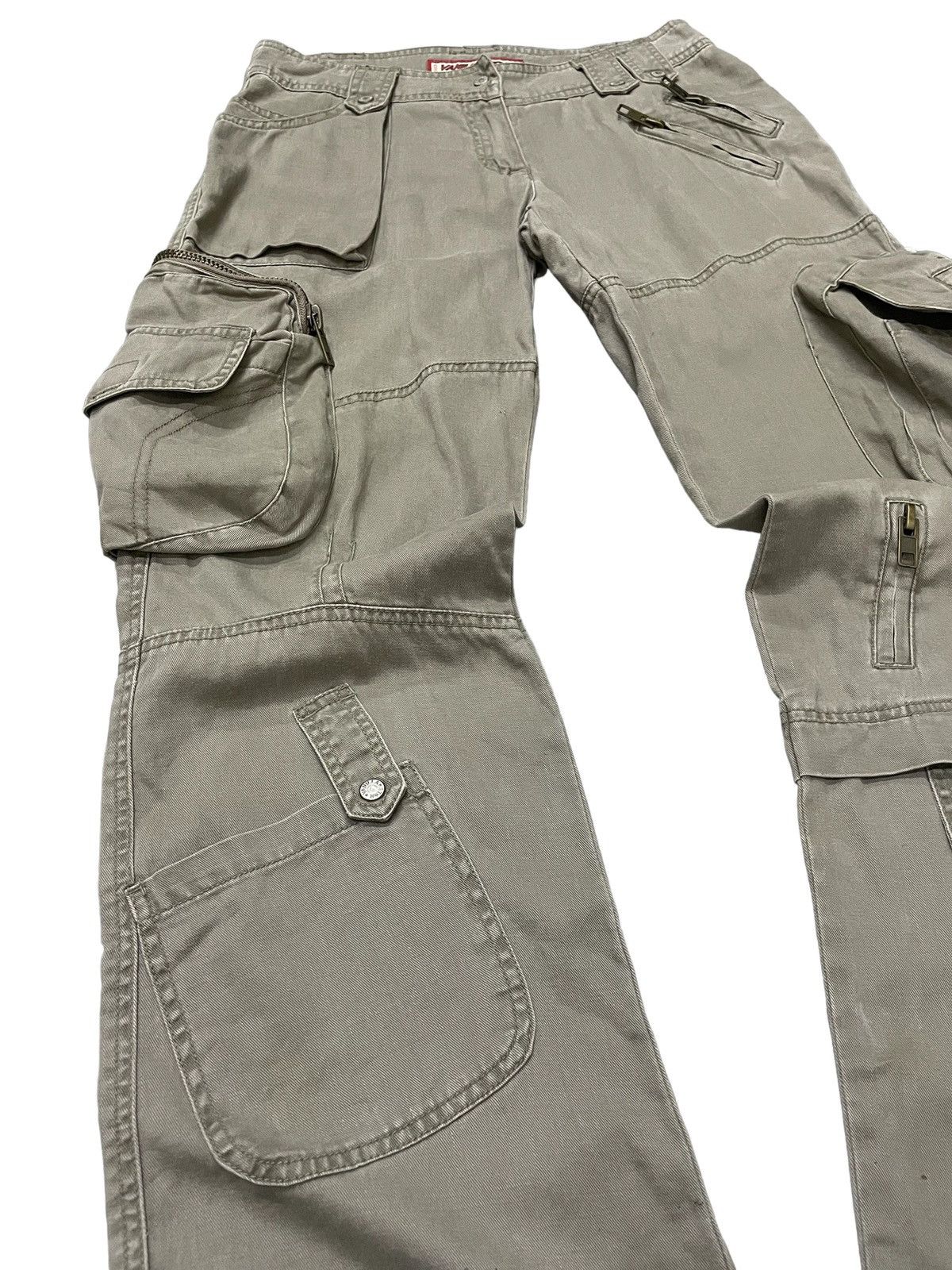Le Grande Bleu (L.G.B.) × PPFM × Tete Homme Vanilla Star Japan Flared Gask Multi Pocket Cargo Pants Size US 30 / EU 46 - 14 Thumbnail