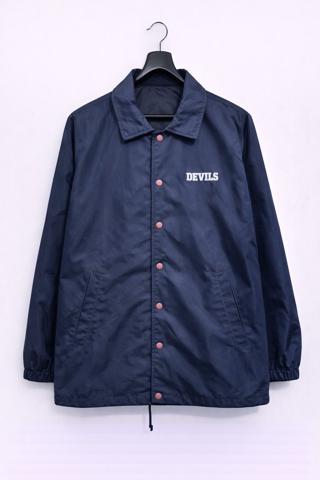 Vintage Vintage DEVILS Navy Coach Jacket – Graphic Print Size US XL / EU 56 / 4 - 2 Thumbnail