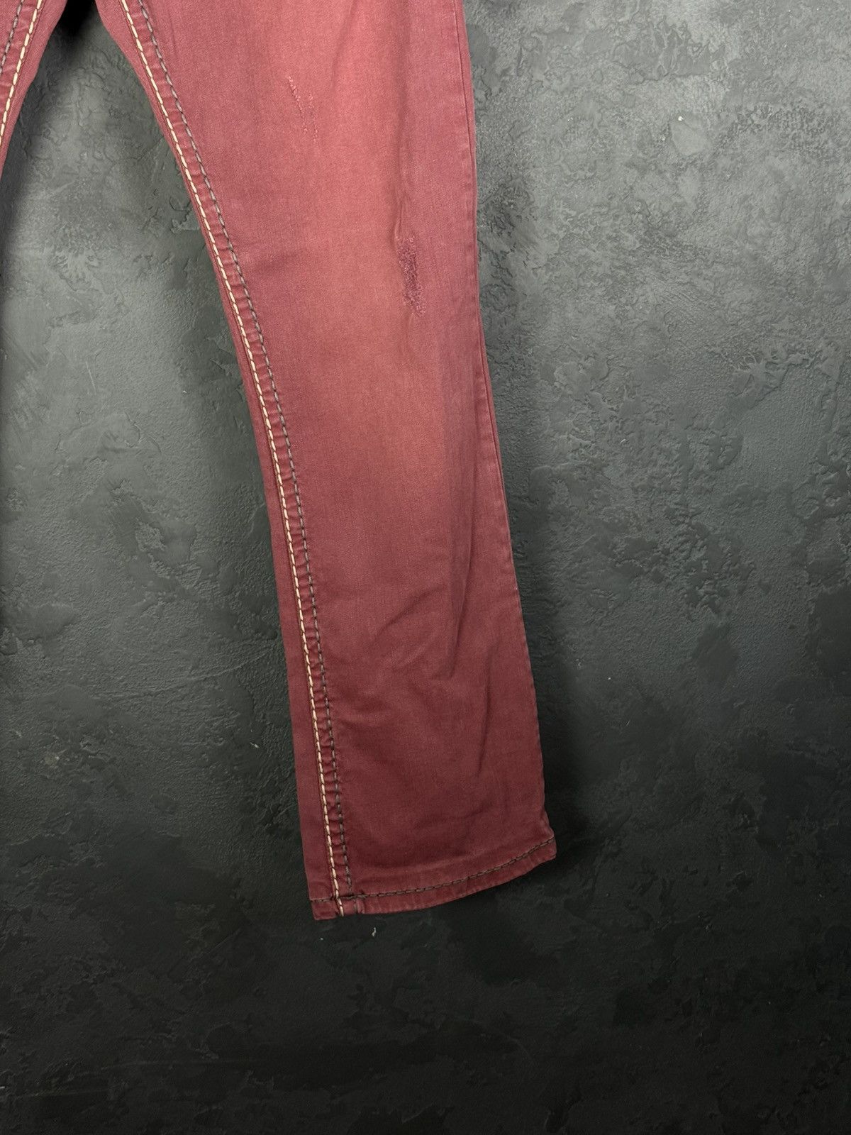 True Religion True Religion Baggy Straight Fit Red Jeans Size US 36 / EU 52 - 7 Thumbnail