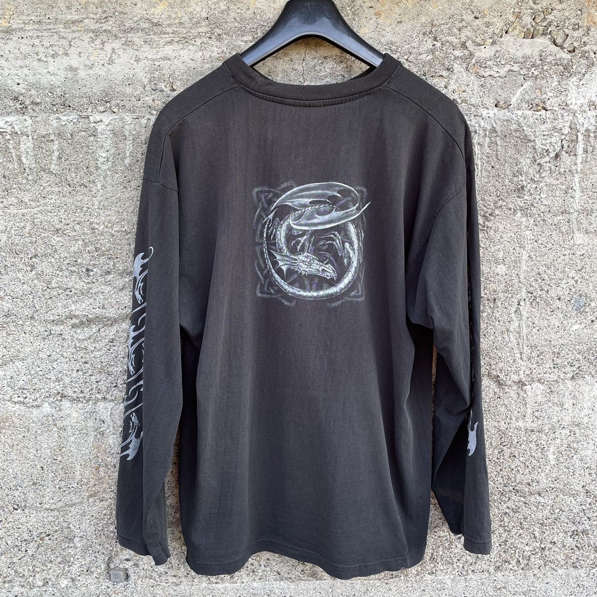 Band Tees × Vintage Vintage Spiral Longsleeve T-shirts Logo Dragon Y2K 90s USA Size US XL / EU 56 / 4 - 3 Thumbnail