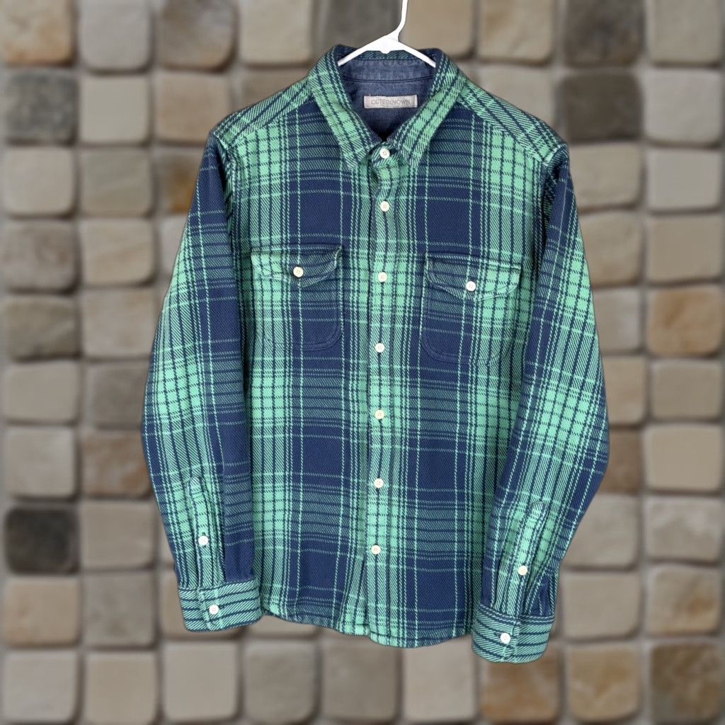 Outerknown VINTAGE Outerknown Button-Up Shirt Mens Small Green Plaid Cotton Flannel Outdoor Pocketed Size US S / EU 44-46 / 1 - 1 Thumbnail