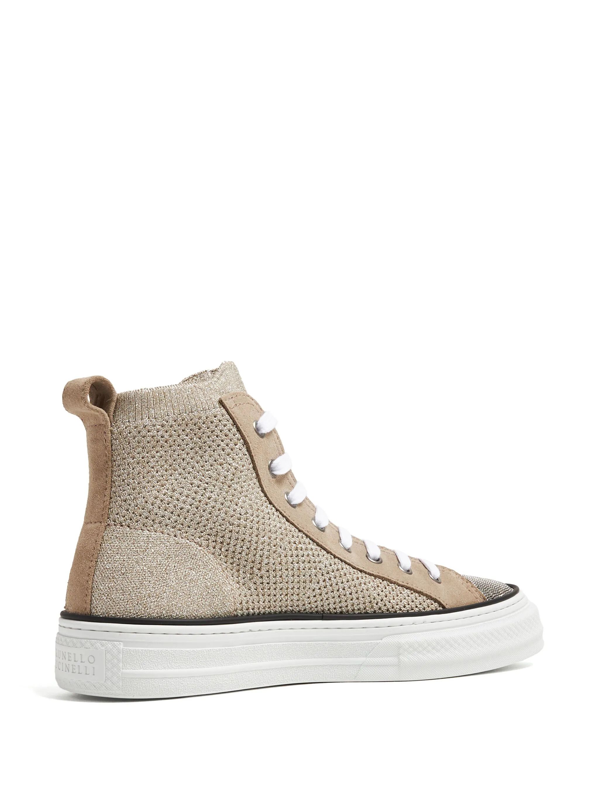 Brunello Cucinelli o1w1db10825 Pair Of Sneakers in Light Beige Size US 5 / IT 35 - 2 Thumbnail