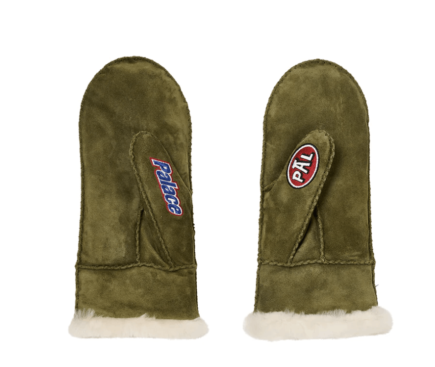 Palace × Ugg (L/XL) palace ugg sheepskin mitten Olive Size ONE SIZE - 2 Thumbnail