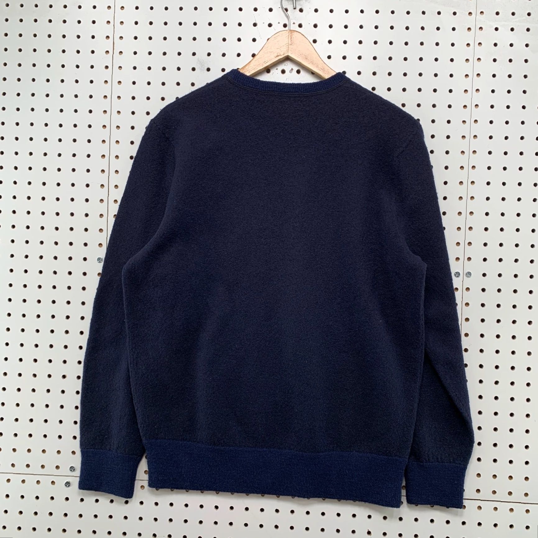 Wallace & Barnes Wallace & Barnes Wool Sweater Mens M Navy Blue Crewneck Retro V Notch Shirt Mens Regular Knit Pullover Winter Fall Clothing Size US M / EU 48-50 / 2 - 2 Thumbnail