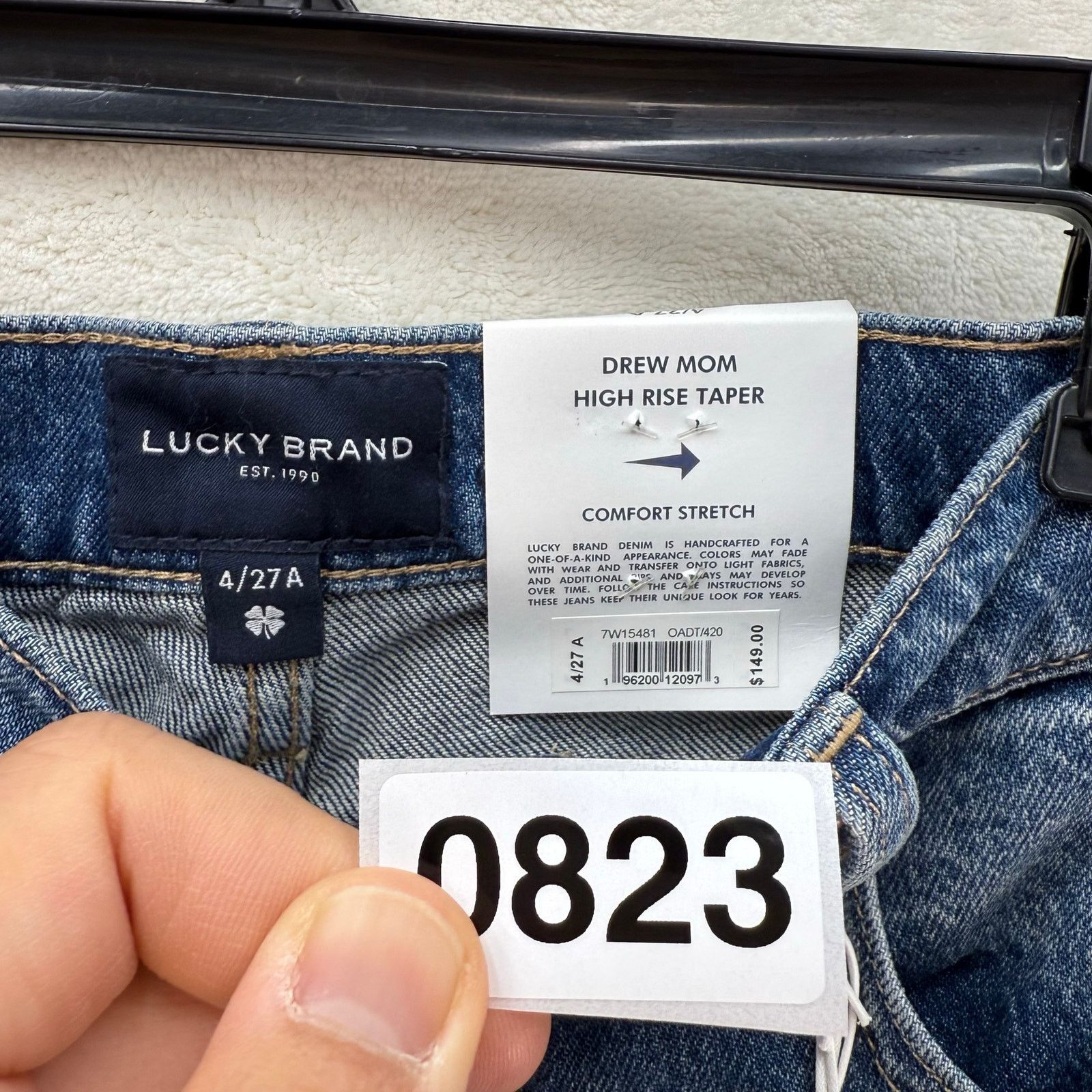 Lucky Brand LUCKY BRAND WOMEN'S 4/27A(ANKLE) HIGH RISE TAPER DREW MOM Size 27" / US 4 / IT 40 - 5 Thumbnail