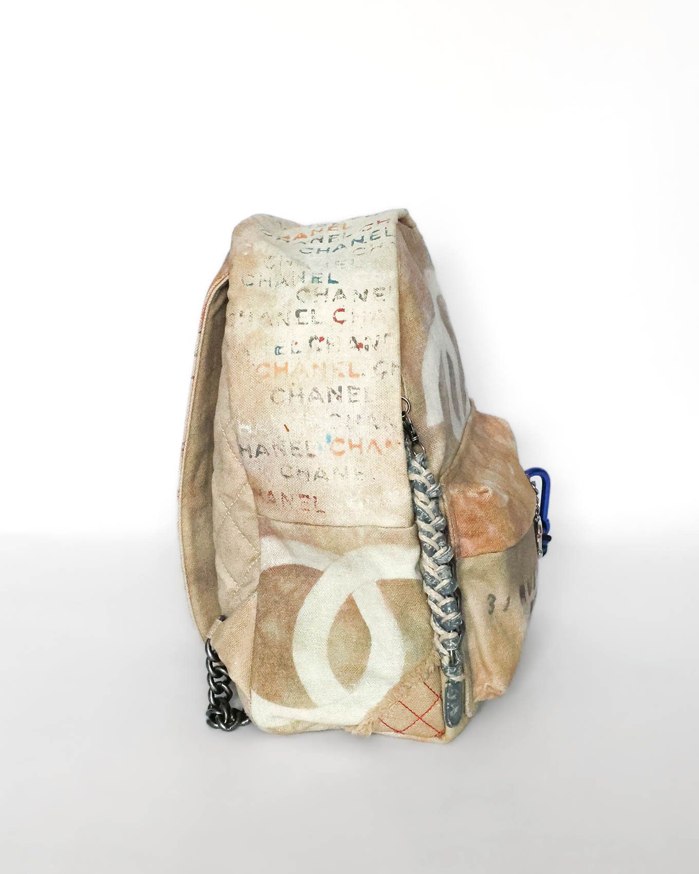 Chanel SS14 Artclass Yellow Canvas Small Graffiti Backpack Size ONE SIZE - 4 Thumbnail