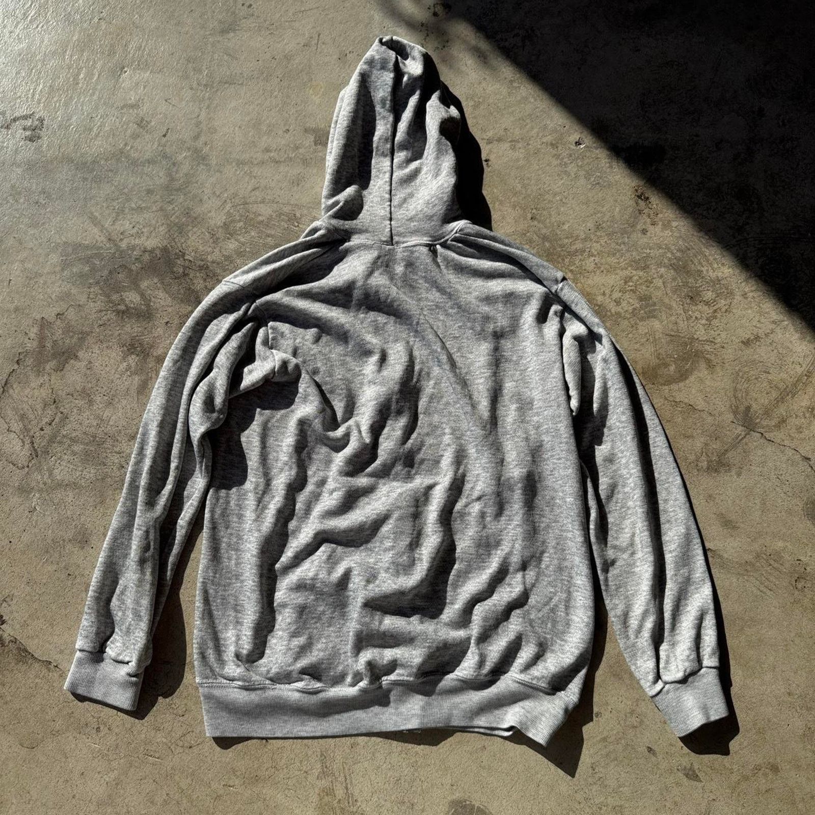 Other Vintage 90s blank zip up hoodie with sasheiko repair Size M / US 6-8 / IT 42-44 - 3 Thumbnail