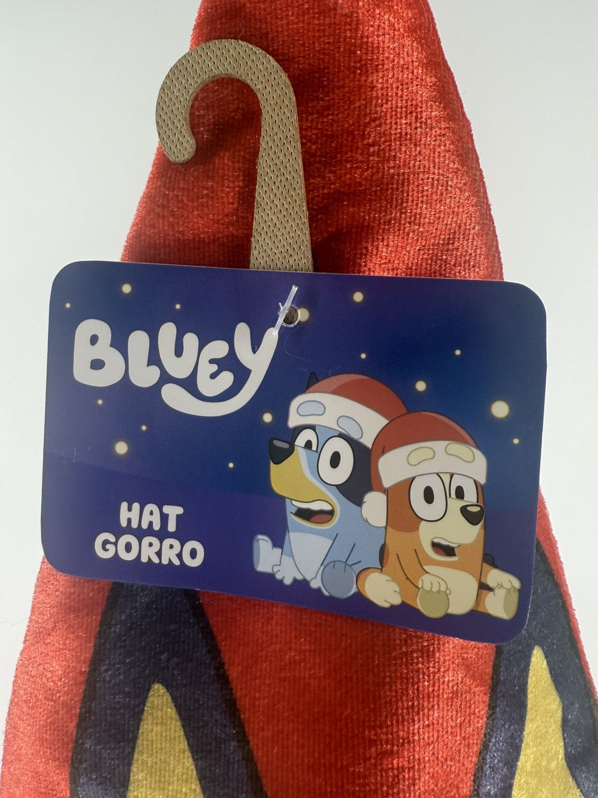 Other Bluey Dog Christmas Santa Hat 16" Red Faux Fur Embroidery Size ONE SIZE - 2 Thumbnail