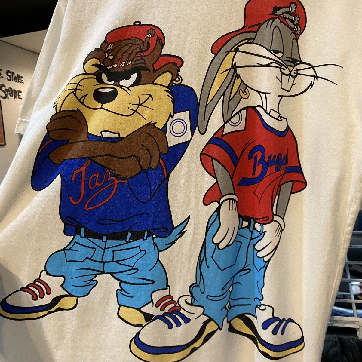 Vintage × Warner Bros Rare Vintage Bootleg Tazmania Bugs Looney Tunes T-Shirts Size US L / EU 52-54 / 3 - 5 Thumbnail