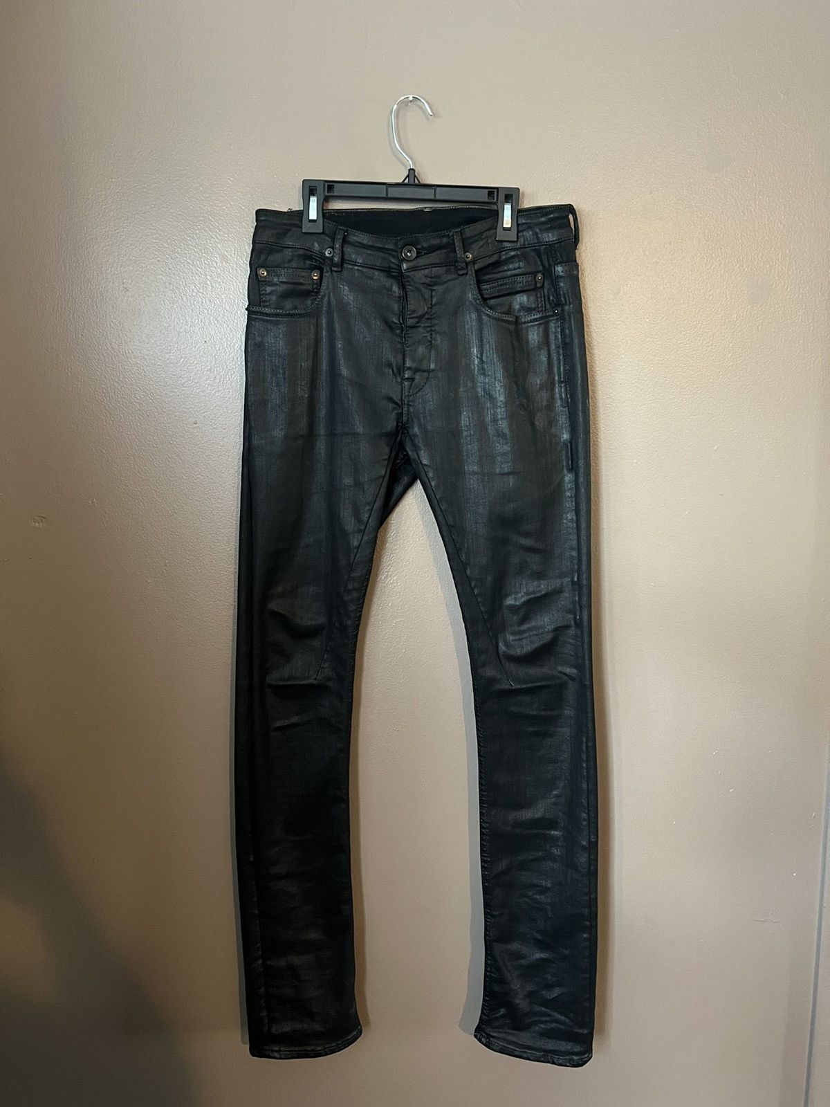 Rick Owens 2018 Black Wax Detroit jeans Size US 28 / EU 44 - 1 Thumbnail