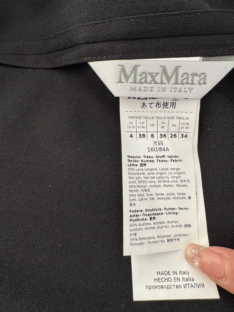 Max Mara Max Mara Luglio Black Suit, Mid-Length Women's Size S / US 4 / IT 40 - 6 Thumbnail