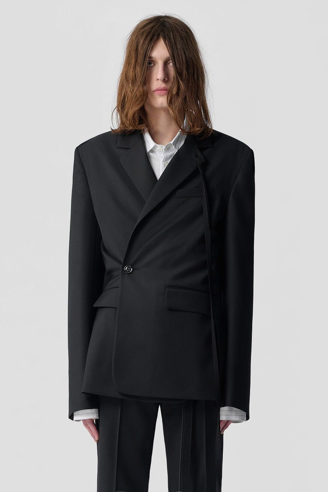 Ann︎︎* :様 Ann Demeulemeester Zorka long asymmetric draped dress