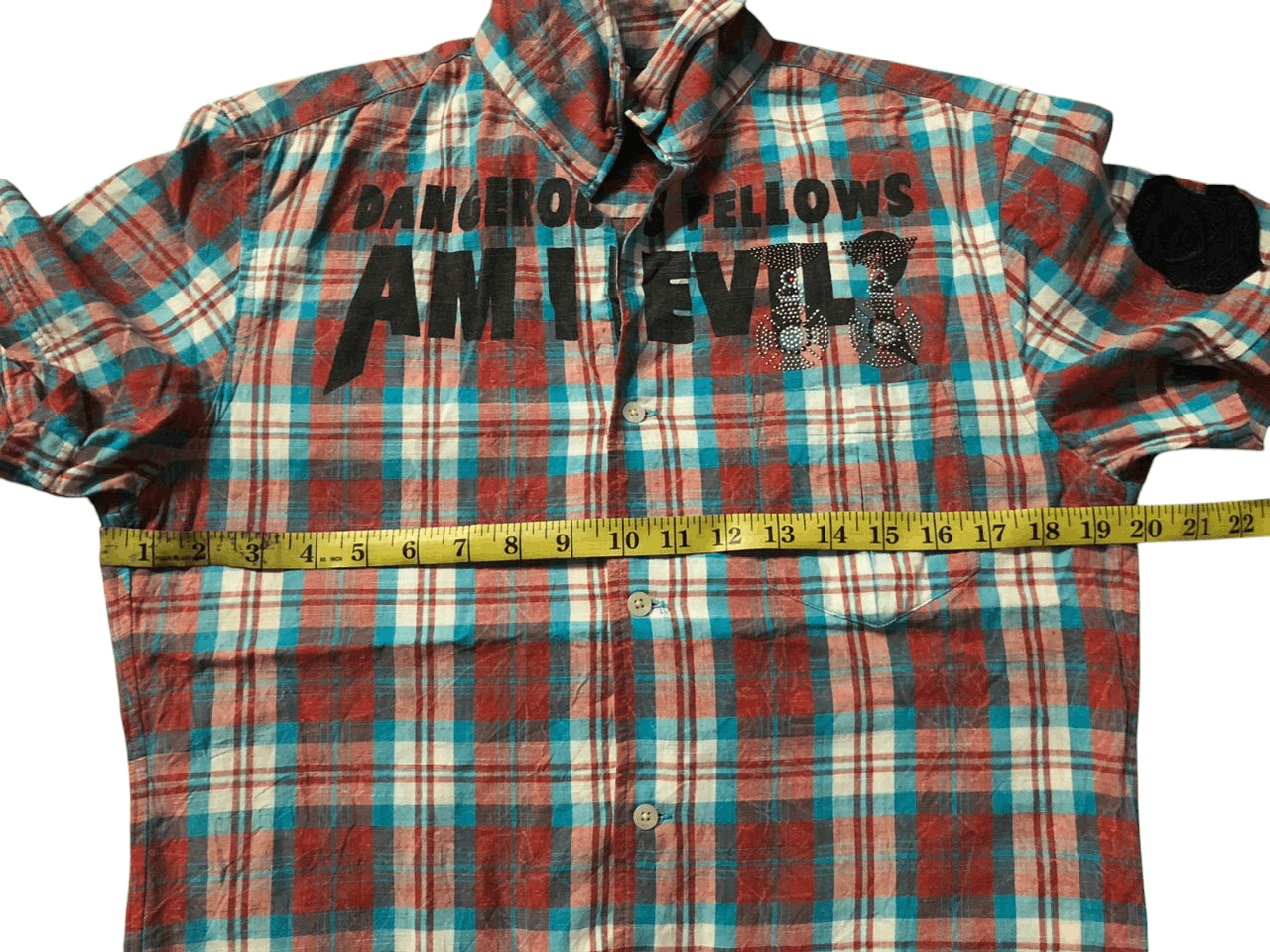 PPFM Y2K PPFM Dangerous Fellows Am I Evil? Plaid Shirt Size US M / EU 48-50 / 2 - 8 Thumbnail