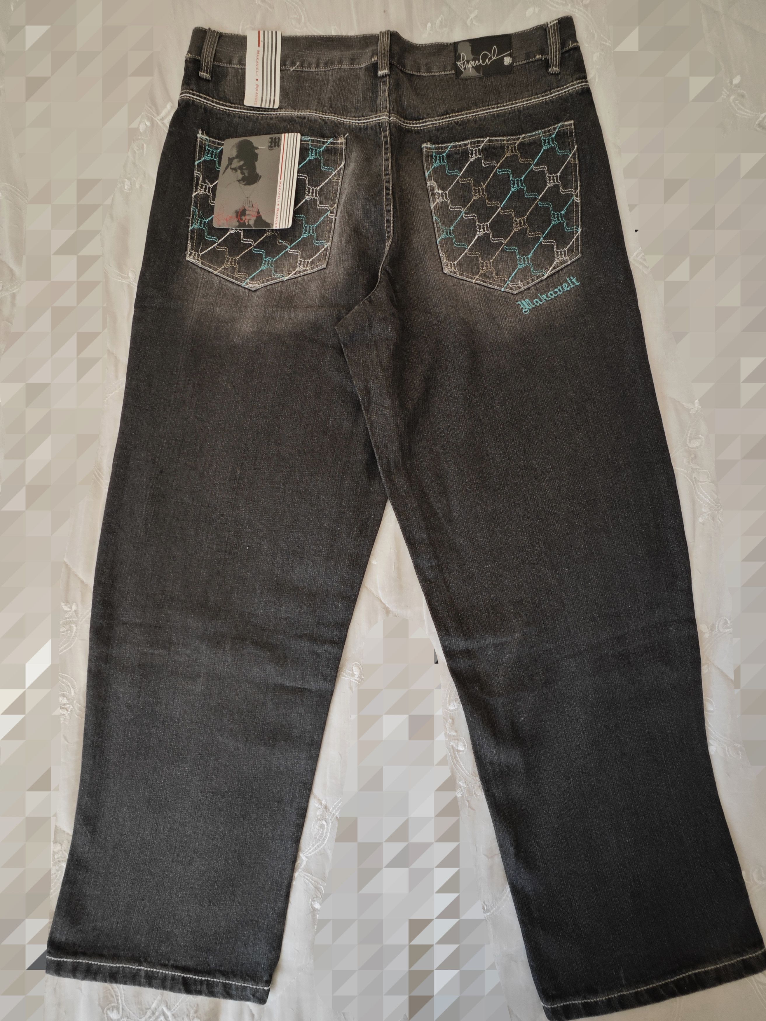 Makaveli Rare original Makaveli branded jeans,, new, ,hip-hop,Y2K. Size US 38 / EU 54 - 6 Thumbnail