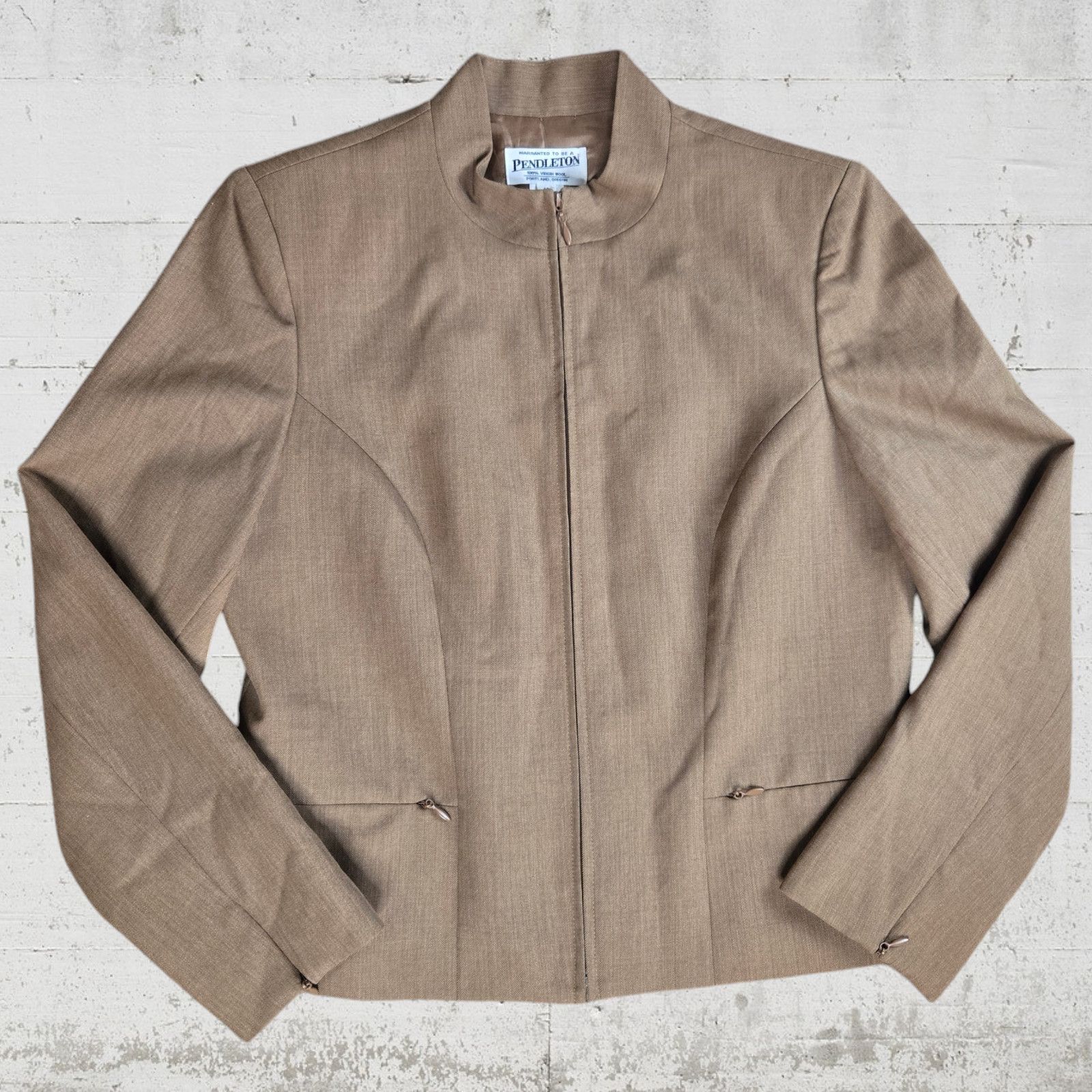 Pendleton Vintage Pendleton Tan USA Made Wool Jacket Size 10 Size L / US 10 / IT 46 - 2 Thumbnail