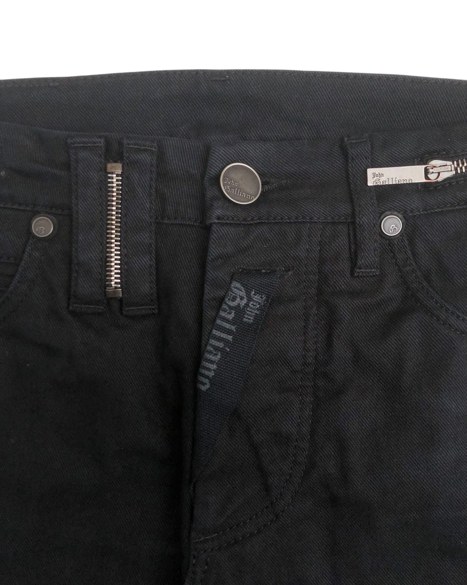 John Galliano 2000s John Galliano Skinny Black Jeans Size US 44 / EU 60 - 4 Thumbnail