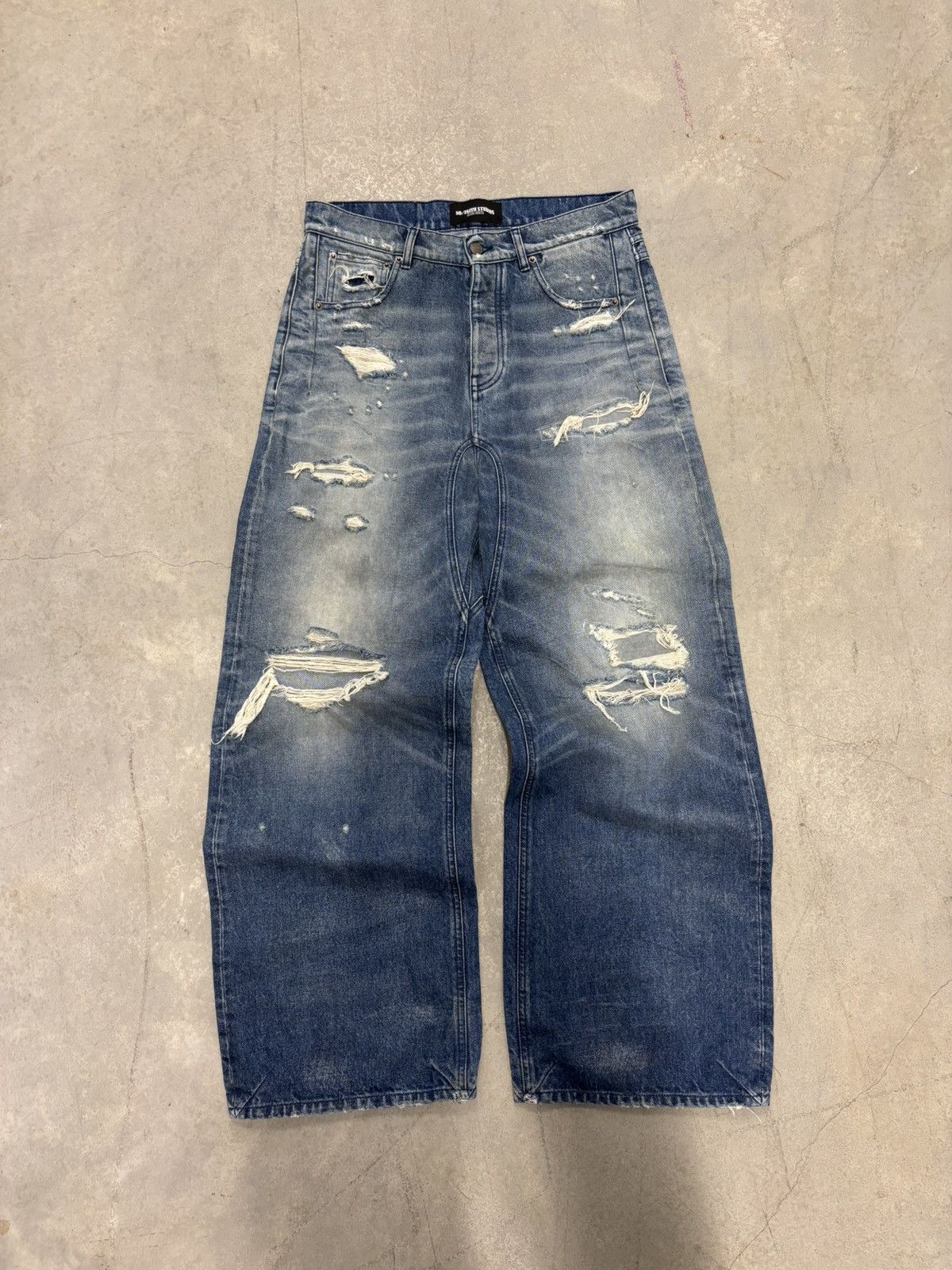 No Faith Studios NFS Nofaithstudios Wave Denim in Vintage Blue