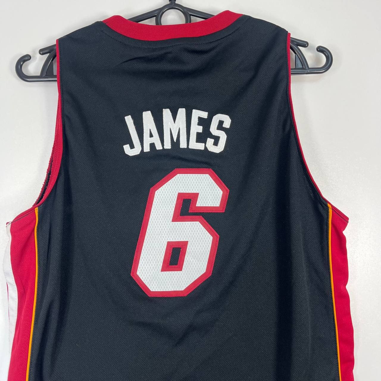 Miami Heat James #6 Away Black NBA Jersey Adidas Mens Size L