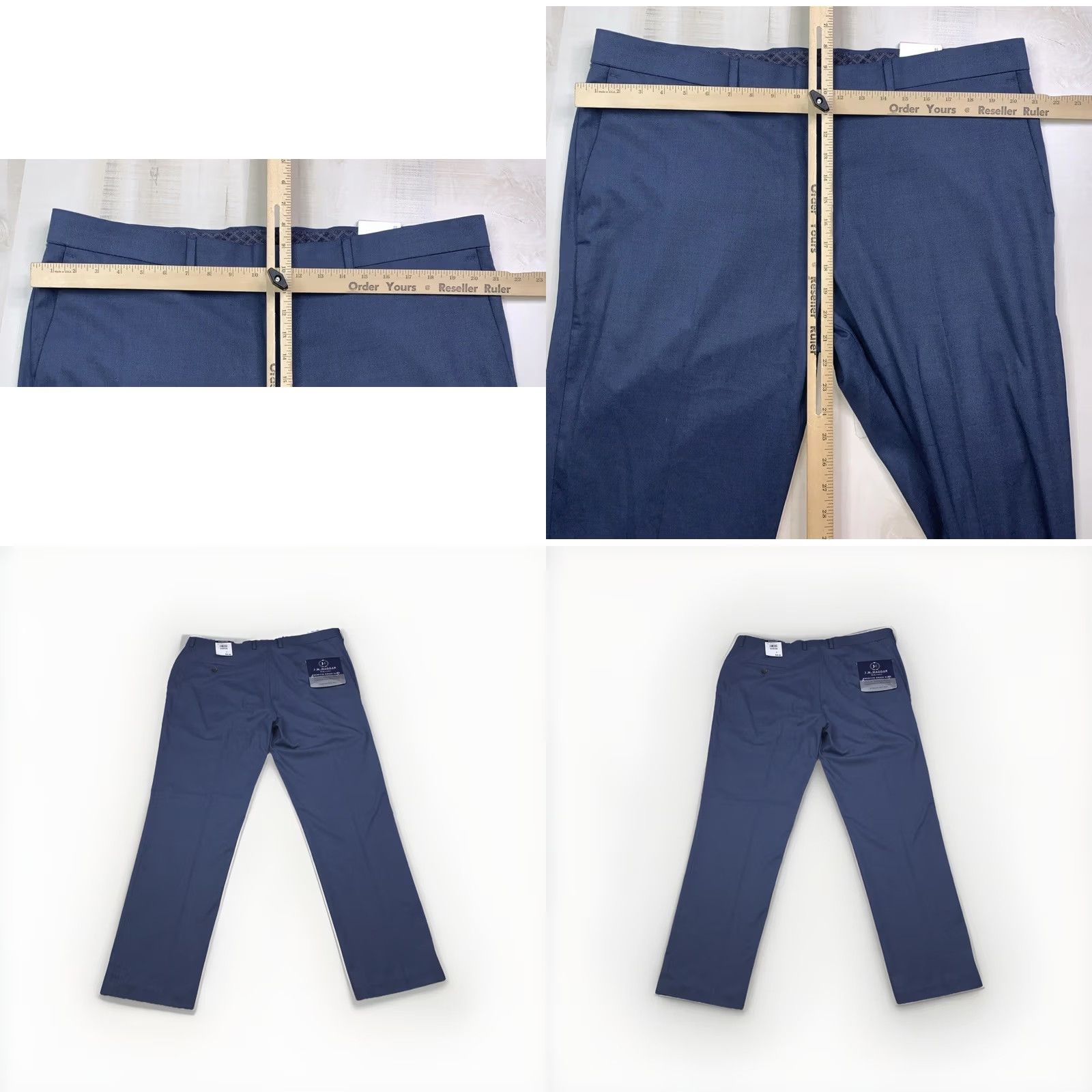 Haggar Haggar Dress Pants Blue 40x32 Luxury Stretch Flex Waistband Straight Fit Men Size US 40 / EU 56 - 8 Thumbnail