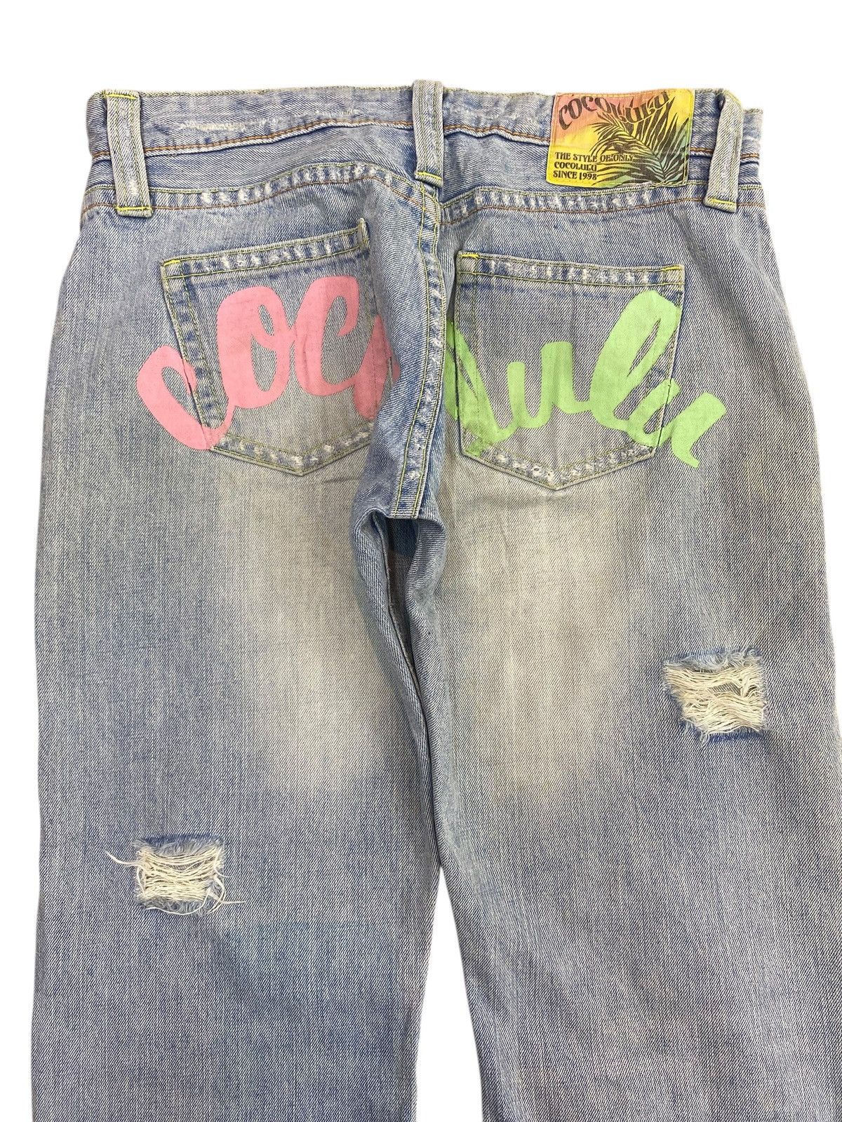 Japanese Brand Japanese Brand Acid Blue Wash Style Distressed Jeans Size US 32 / EU 48 - 4 Thumbnail