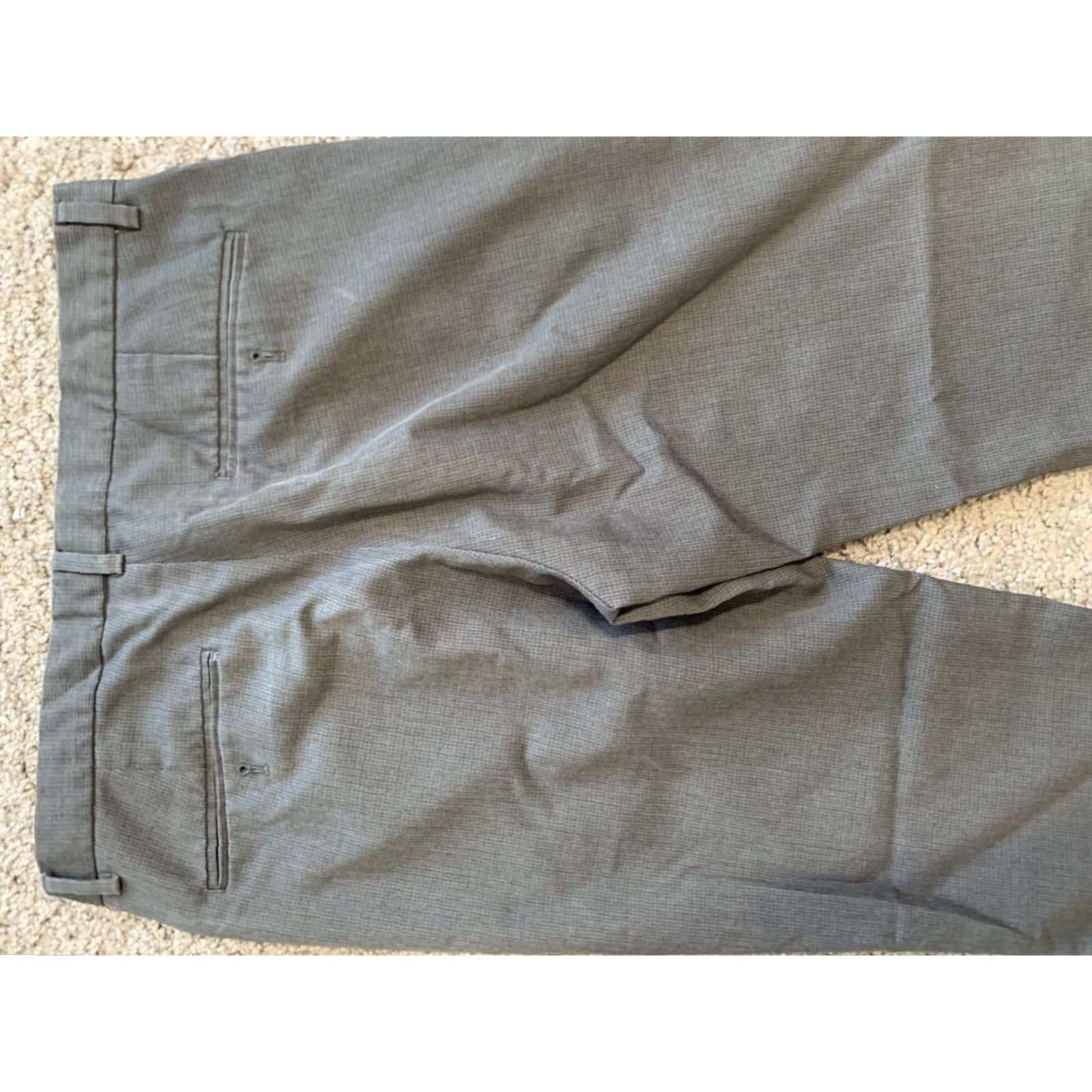 Calvin Klein Calvin Klein Dress Pants Mens 31X32 Black Check Plaid Flat Front Size US 31 - 5 Thumbnail