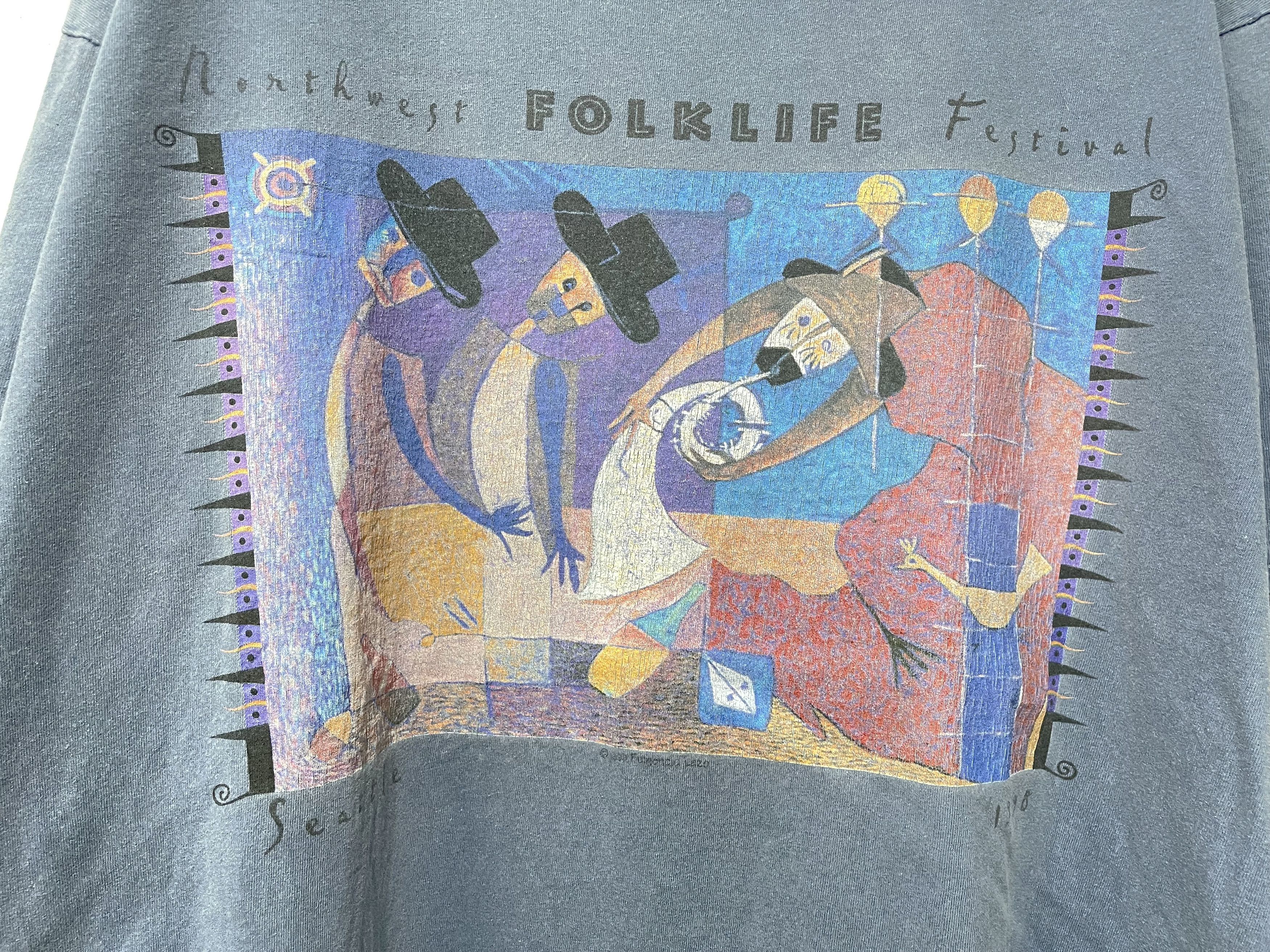 Vintage Vintage 90s Northwest Folklife Shirt Size US XL / EU 56 / 4 - 2 Thumbnail