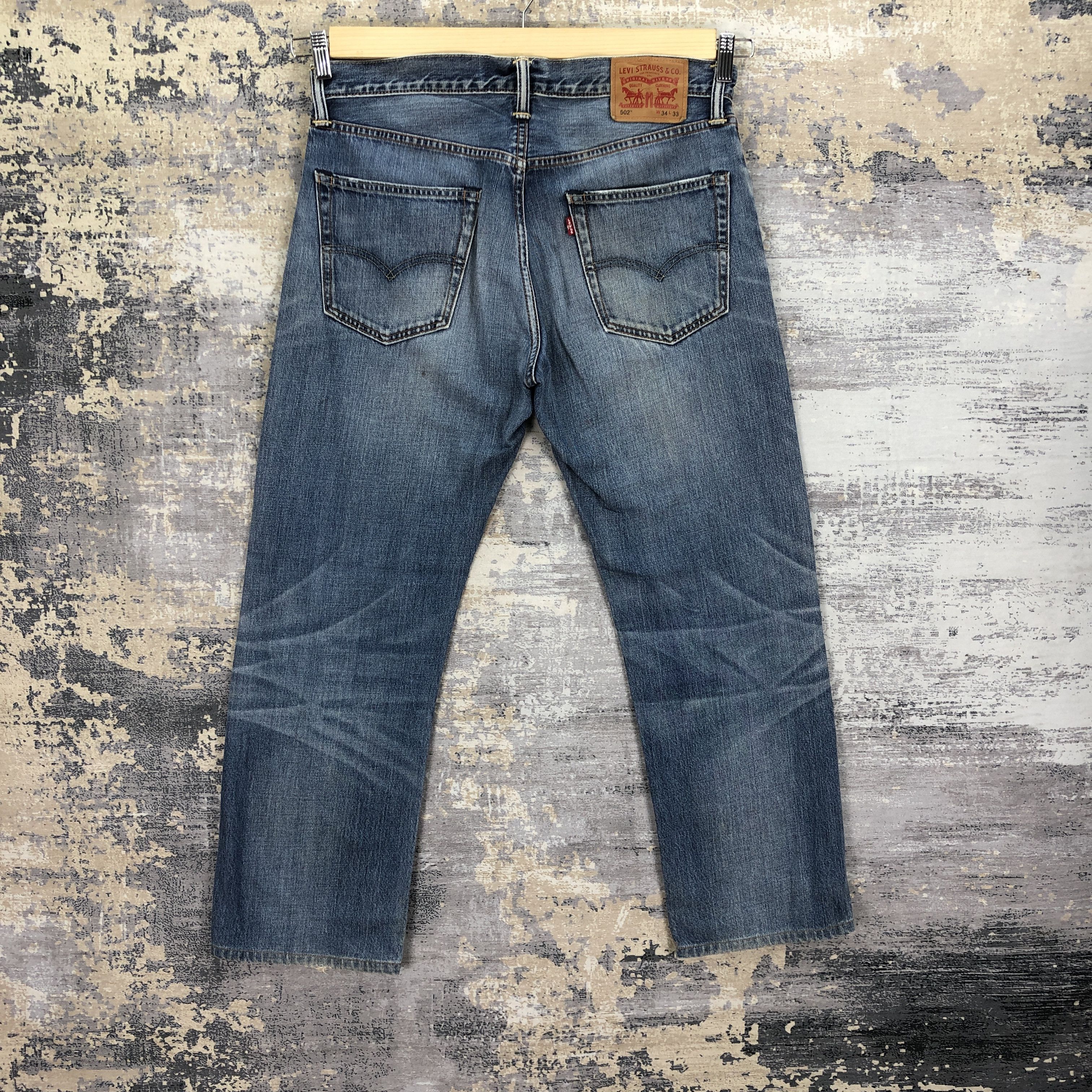 Levi's Vintage Y2K Levis 502 Jeans Distressed Levi's Faded Denim Size US 34 / EU 50 - 2 Thumbnail