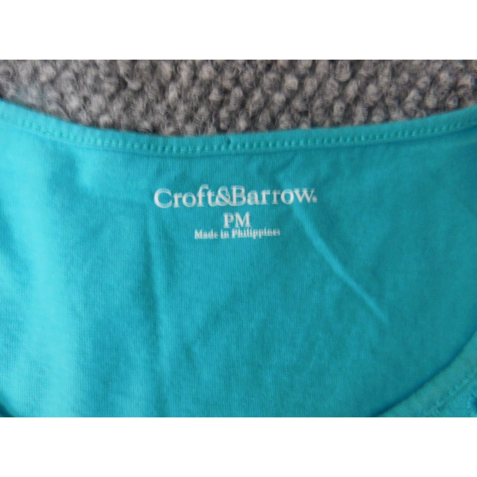 Croft & Barrow Croft & Barrow Womens Shirt PM Petites Blue stretch classic tee Size M / US 6-8 / IT 42-44 - 4 Thumbnail