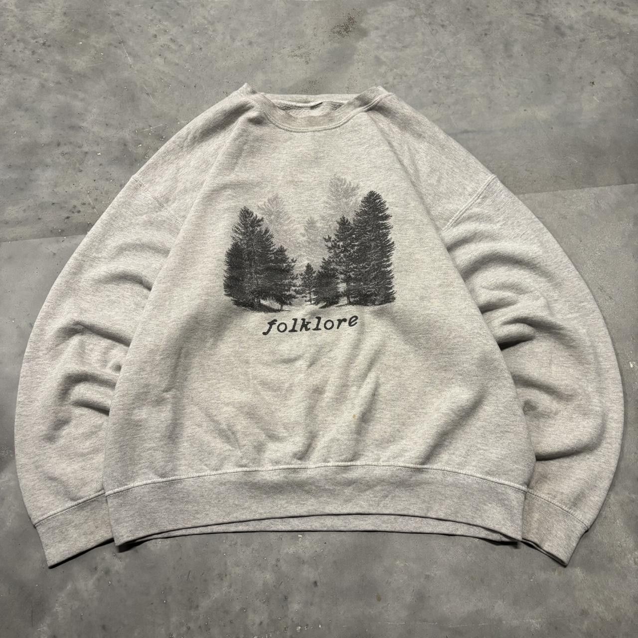 Japanese Brand × Vintage Crazy Taylor Swift Folklore Album Black & Grey Crewneck! Size US L / EU 52-54 / 3 - 1 Thumbnail